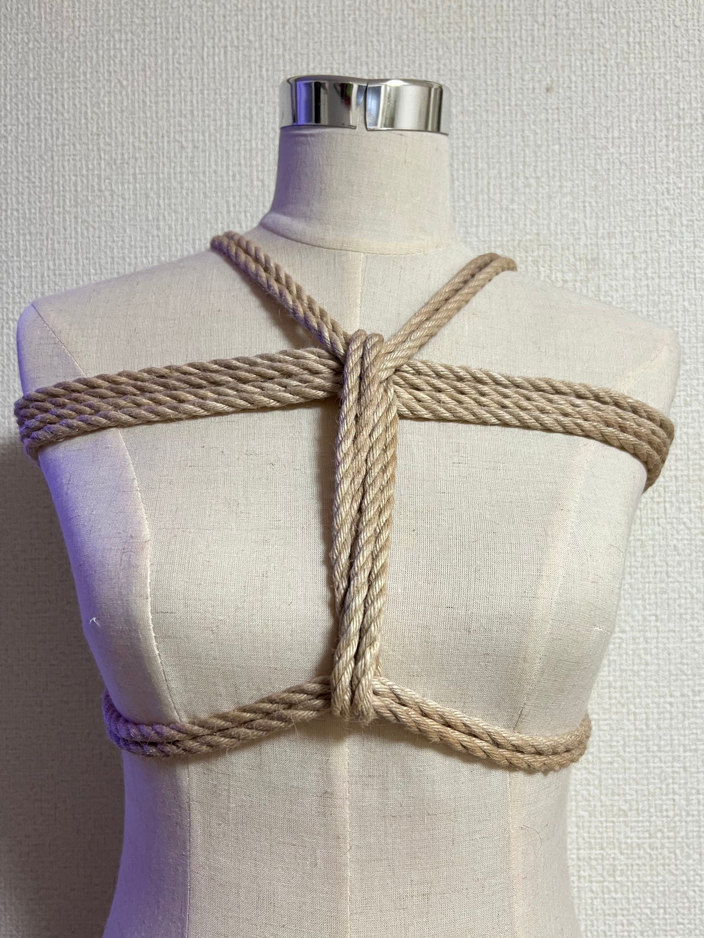 Natural & UV Light Blue Jute Rope